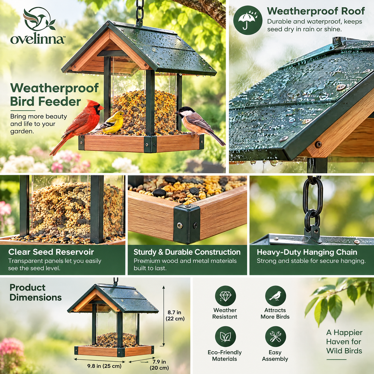 ovelinna™ Weatherproof Bird Feeder - detail image 2