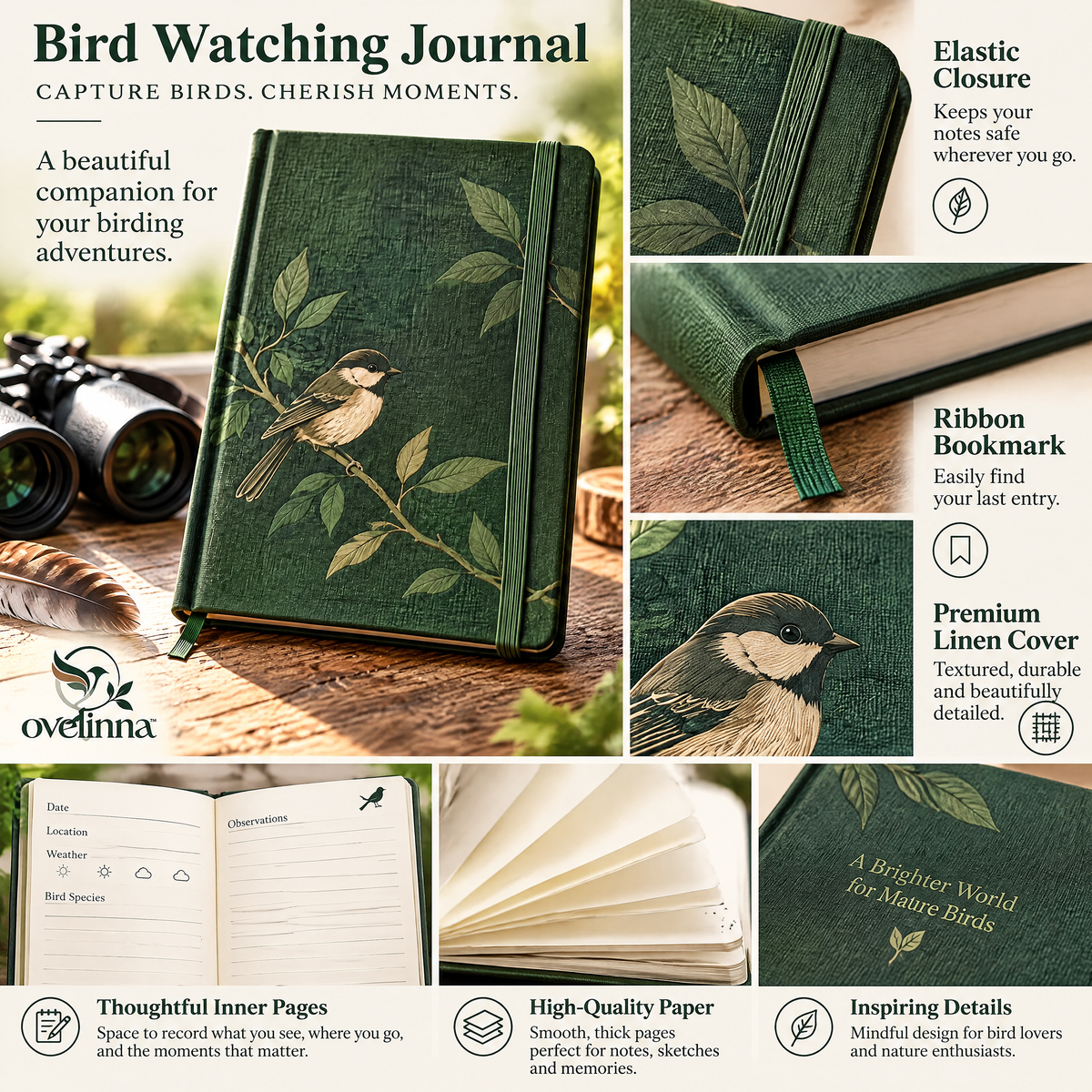 ovelinna™ Bird Watching Journal - detail image 3