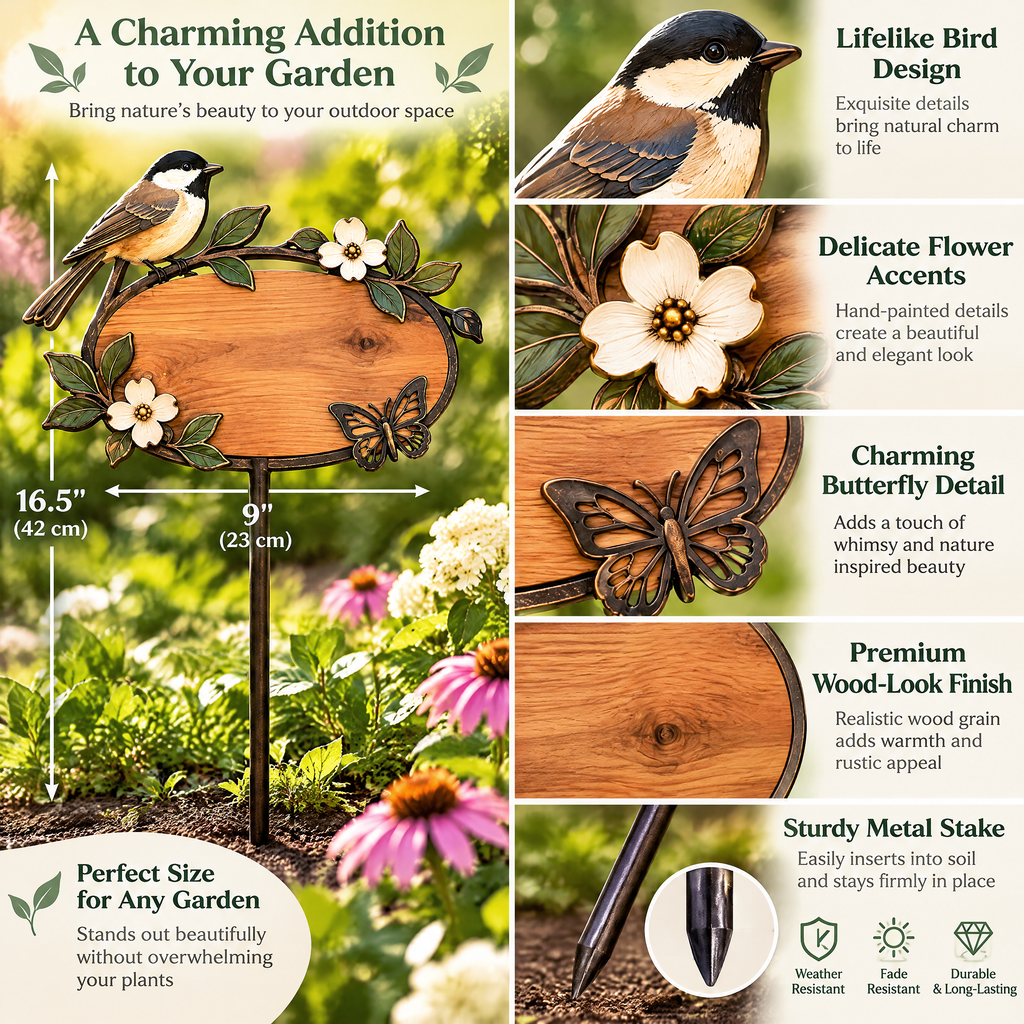 ovelinna™ Garden Wildlife Sign - detail image 2